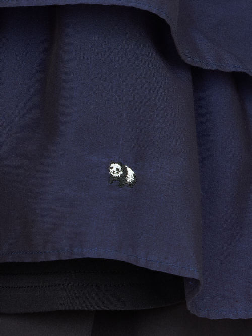 【受注商品】mini pandas frilled top・BLACK×NAVY 【受注商品】mini pandas frilled top・BLACK×NAVY