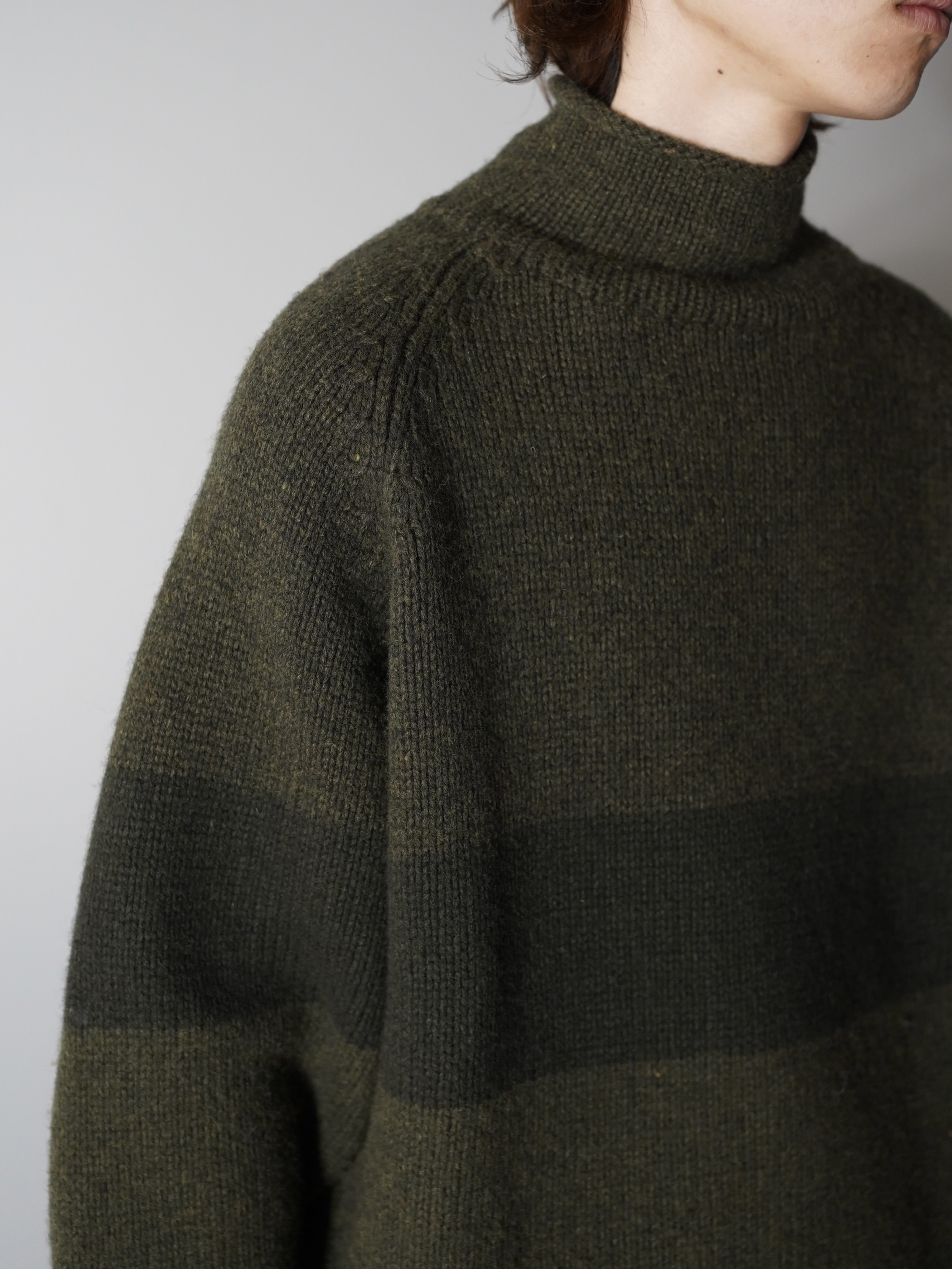 1990's NORTHERN APPAREL Line design Roll-neck Lambswool knit sweater