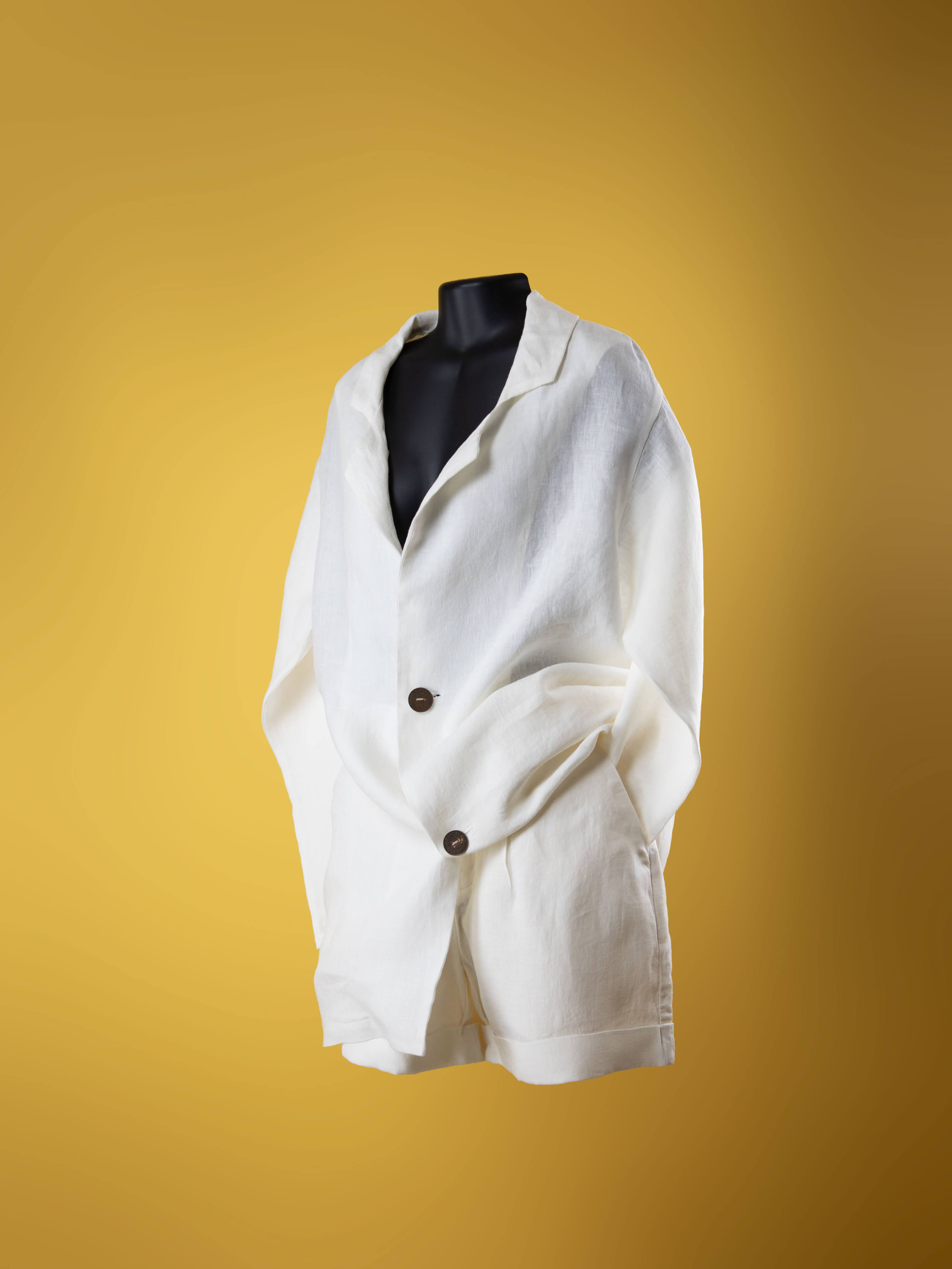 Organic linen Organic linen jacket 　（*Set up）