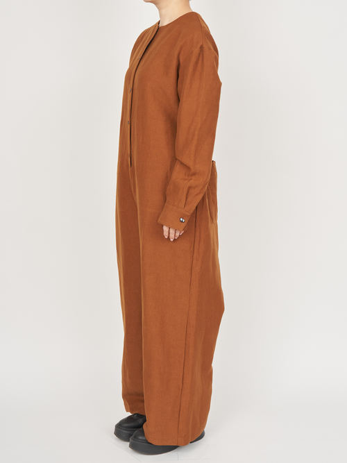 【受注商品】panda rompers・BROWN×BLACK