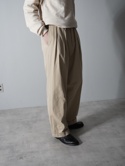 1990's Polo by Ralph Lauren 2tuck Cotton trousers / Made in Italy