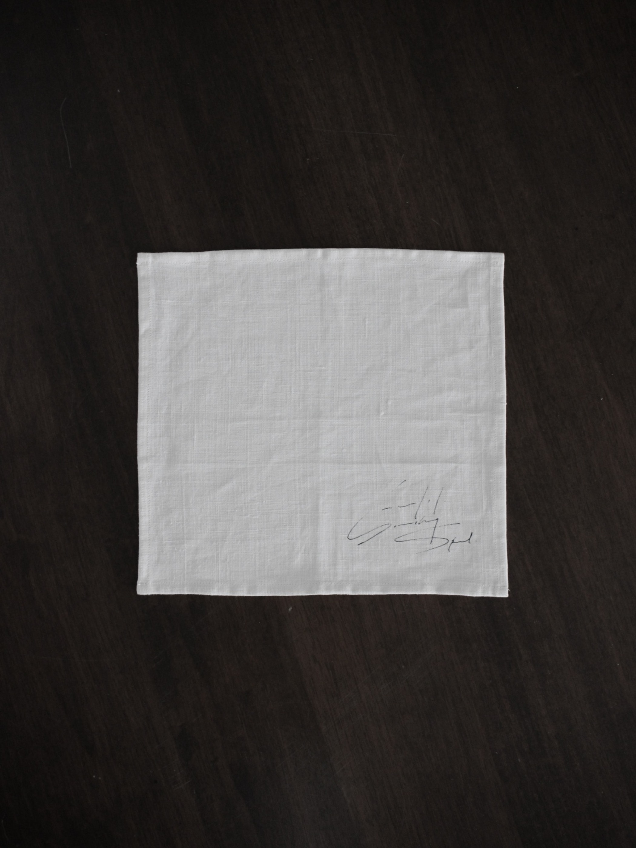 antique linen handkerchief -mini