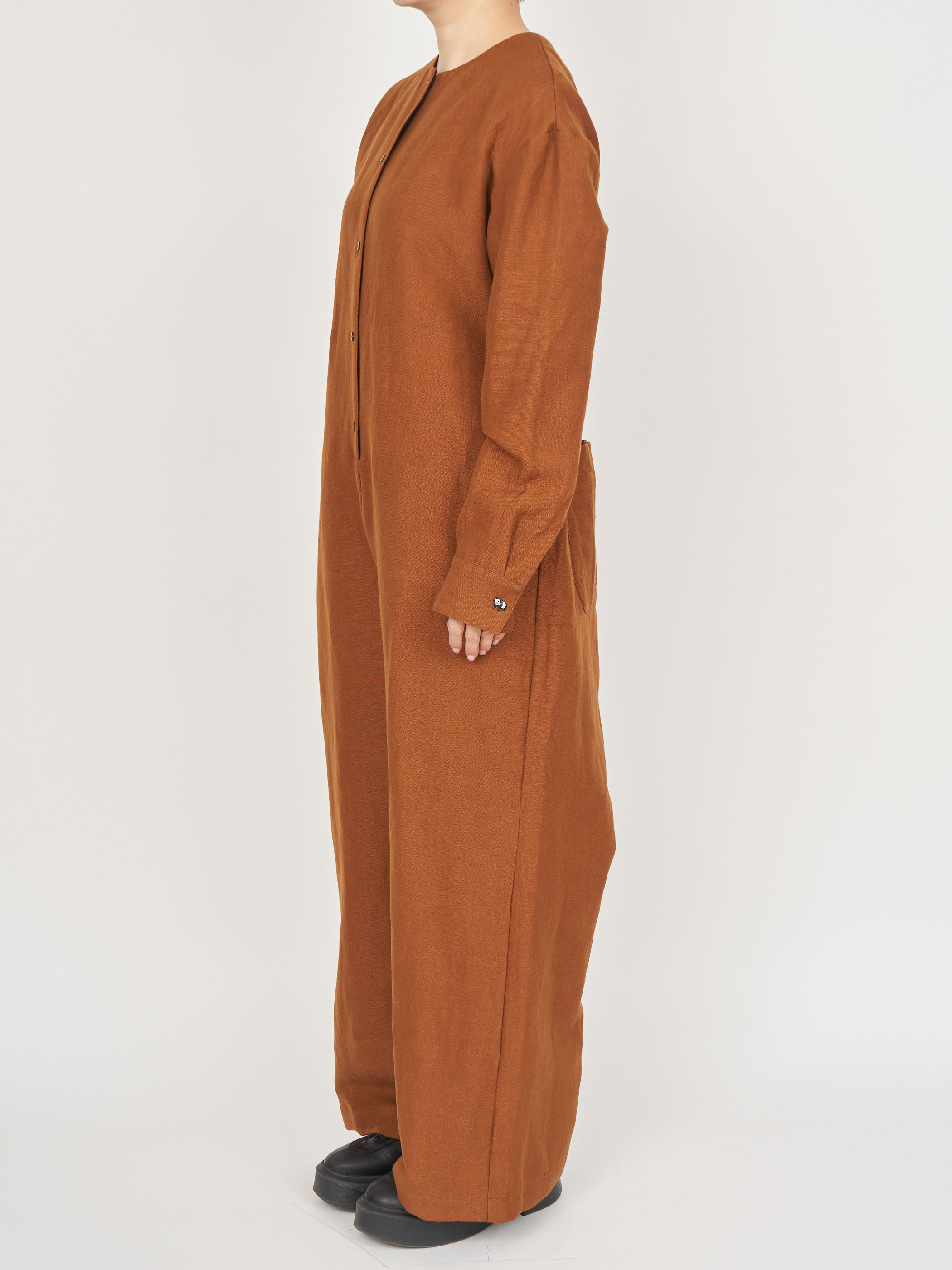 【受注商品】panda rompers・BROWN×BLACK