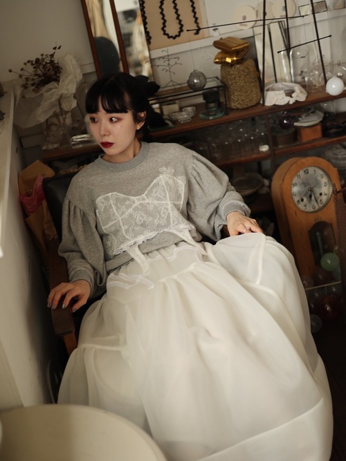 lace corset sweatshirt