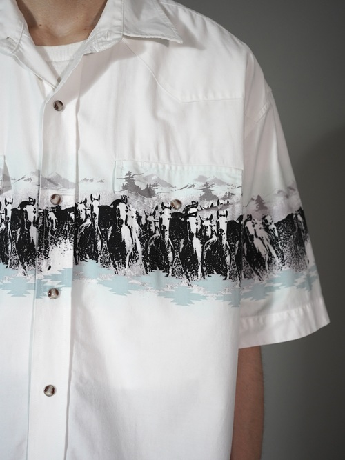 1990's ROPER Print Cotton Western shirts