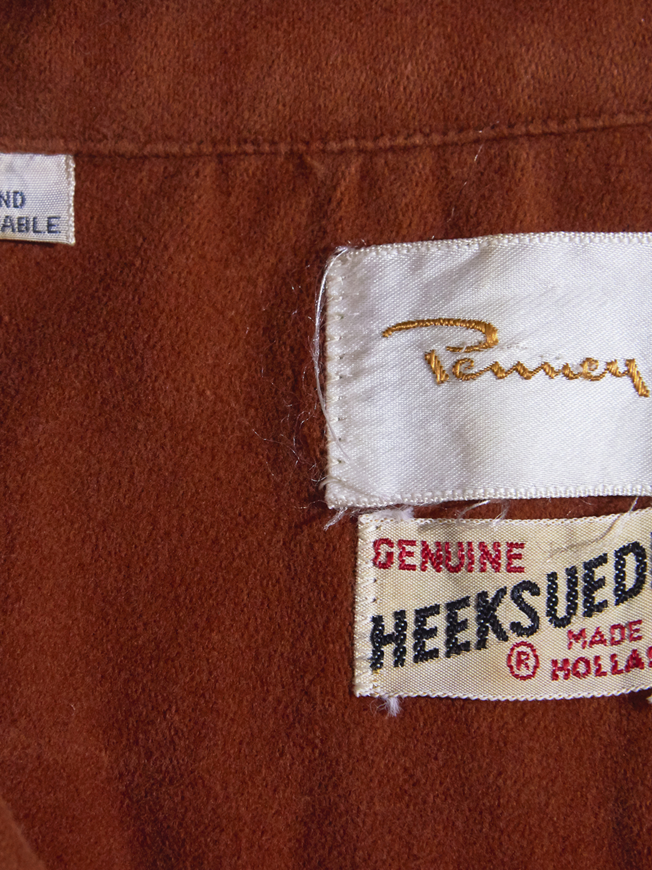1960s "Penney" HEEKSUEDE cotton pullover shirt -BROWN-