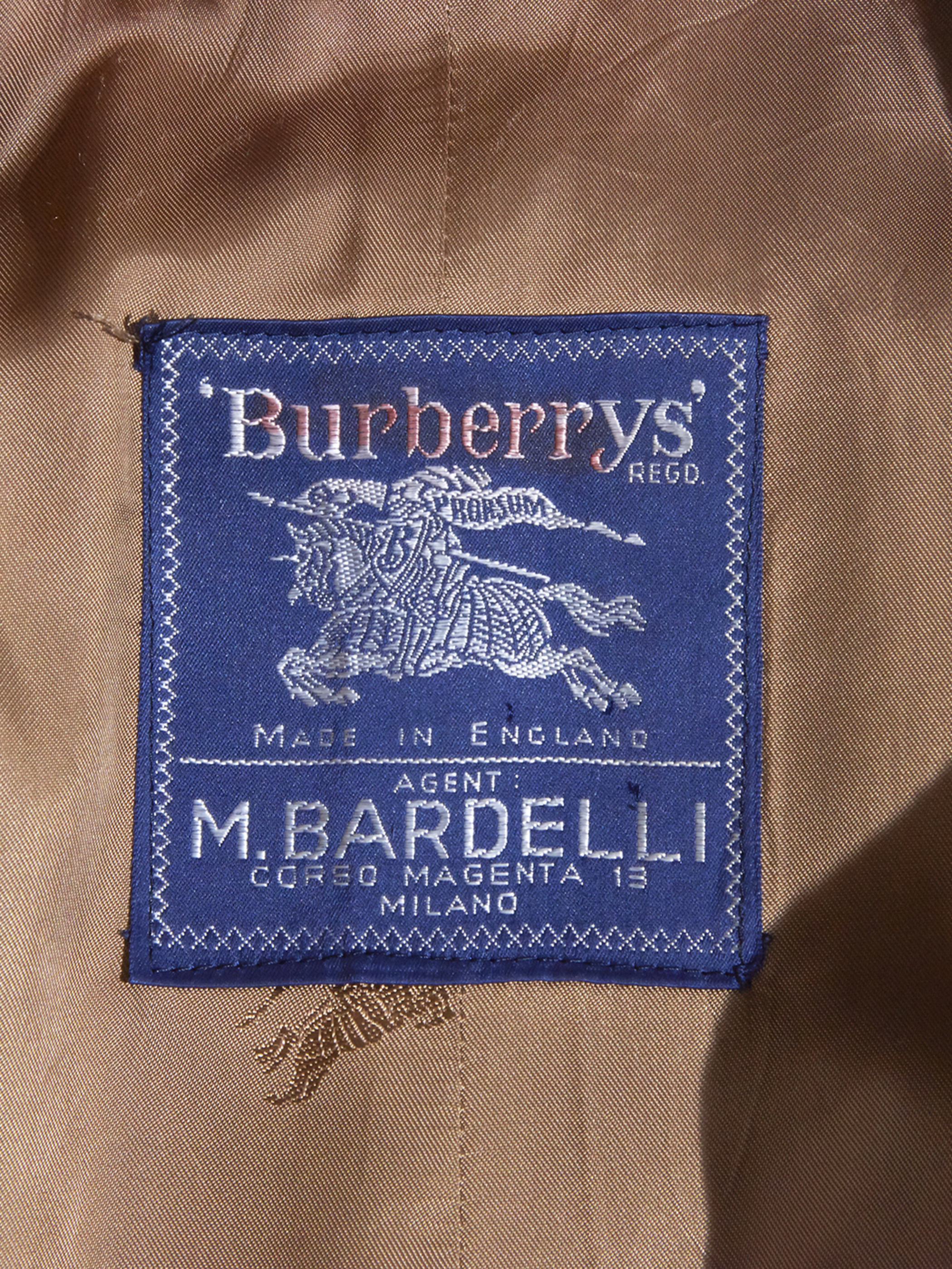 1980s "Burberrys" wool raglan coat -BROWN-