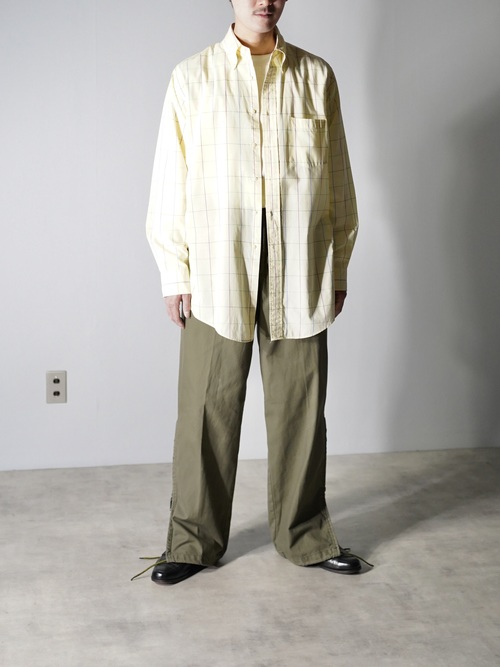 1990's LANDS' END B.D. Cotton dress shirt / Made in Hong Kong