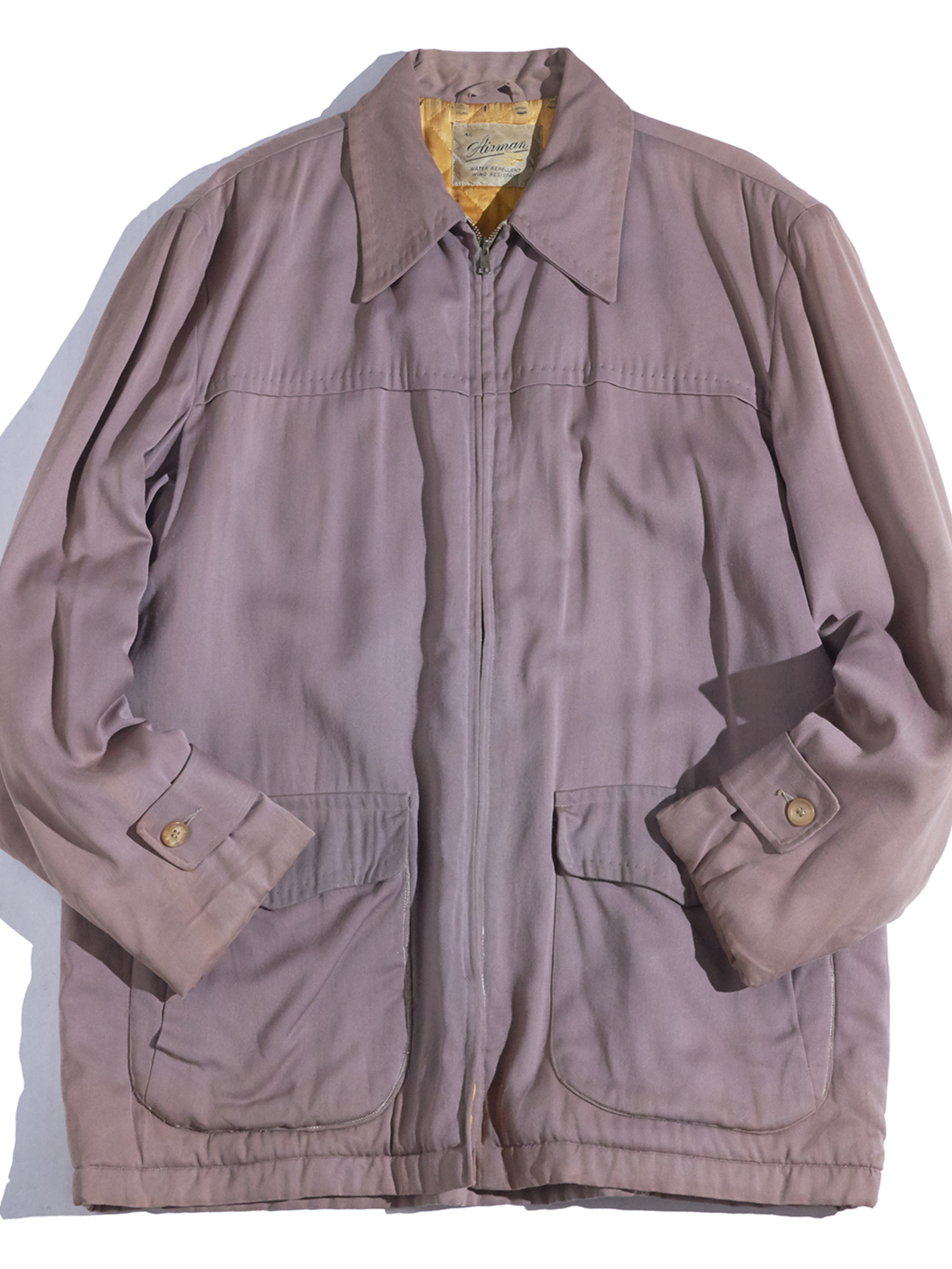 1950s "Airman" rayon gabardine jacket -FADE PINK-