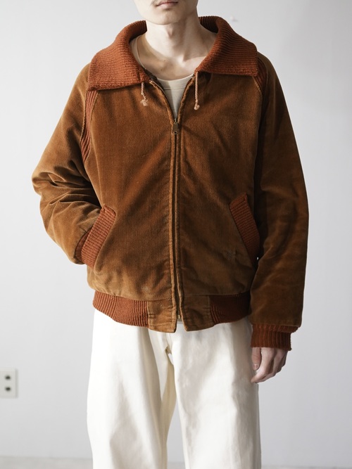 1960~70's William Barry Velour×knit boa blouson