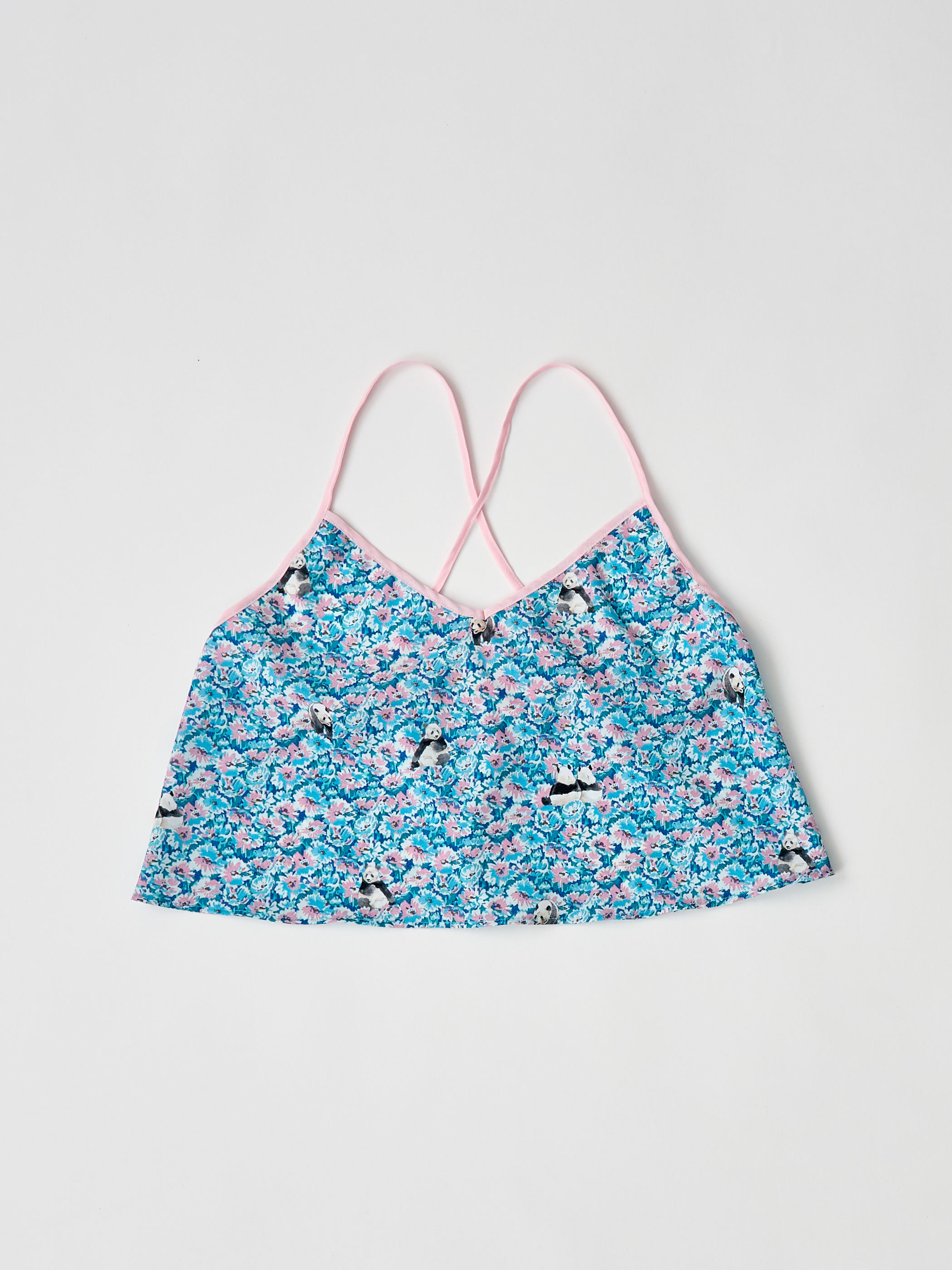 【受注商品】panda printed camisole・BLUE