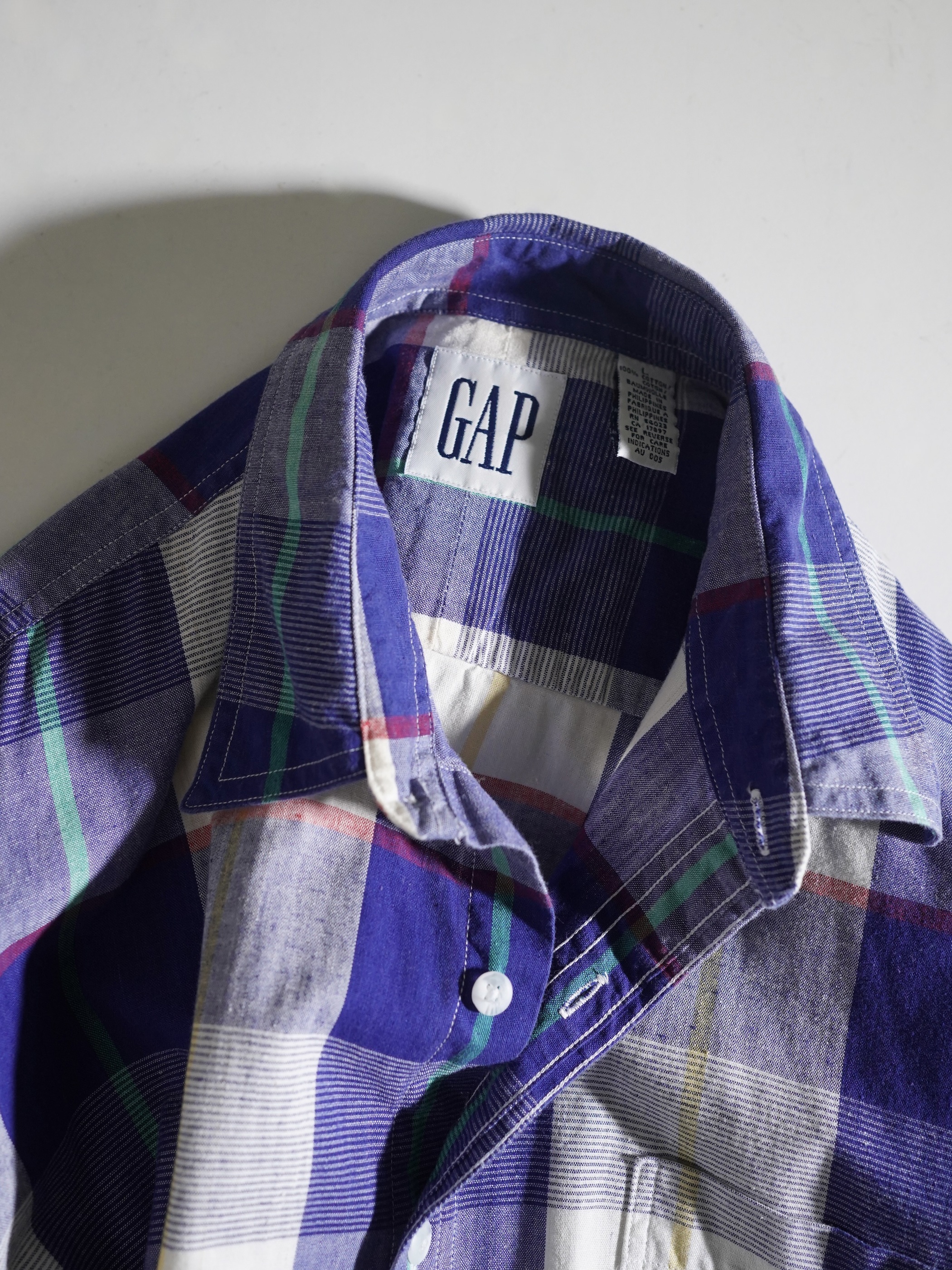 1990's GAP L/S cotton check shirts
