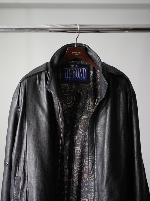 1980~ BEYOND Leather Stand-neck design leather jacket