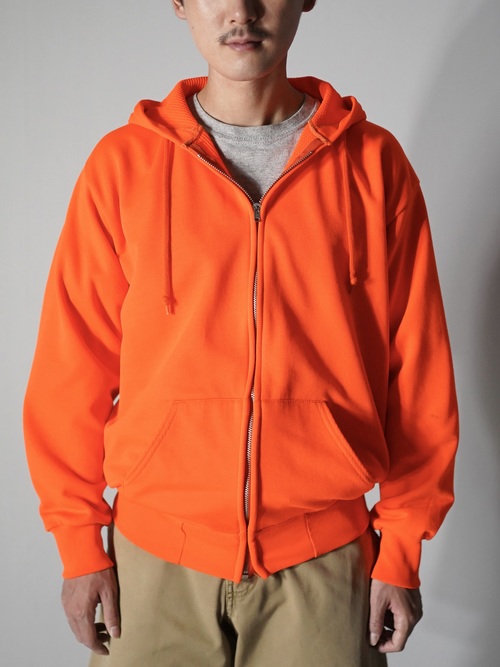 1980's~ Mesh lining poly sweat zip hoodie 