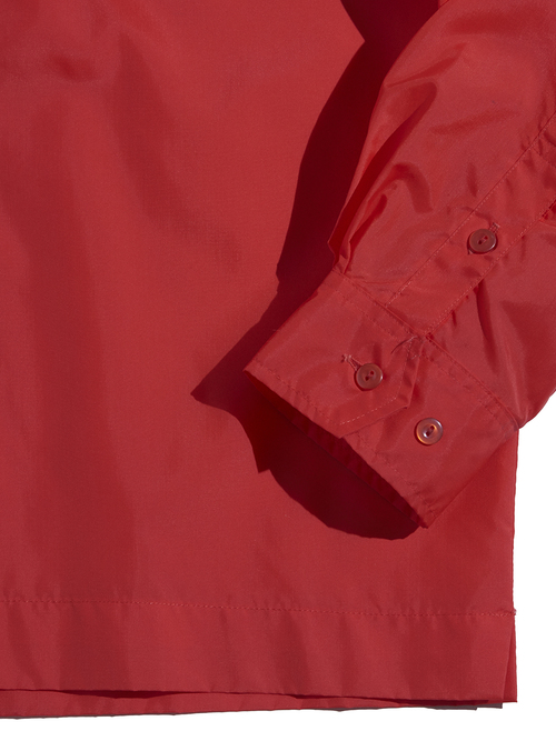 1970s "Obermeyer" nylon pullover B.D. shirt -ORANGE-