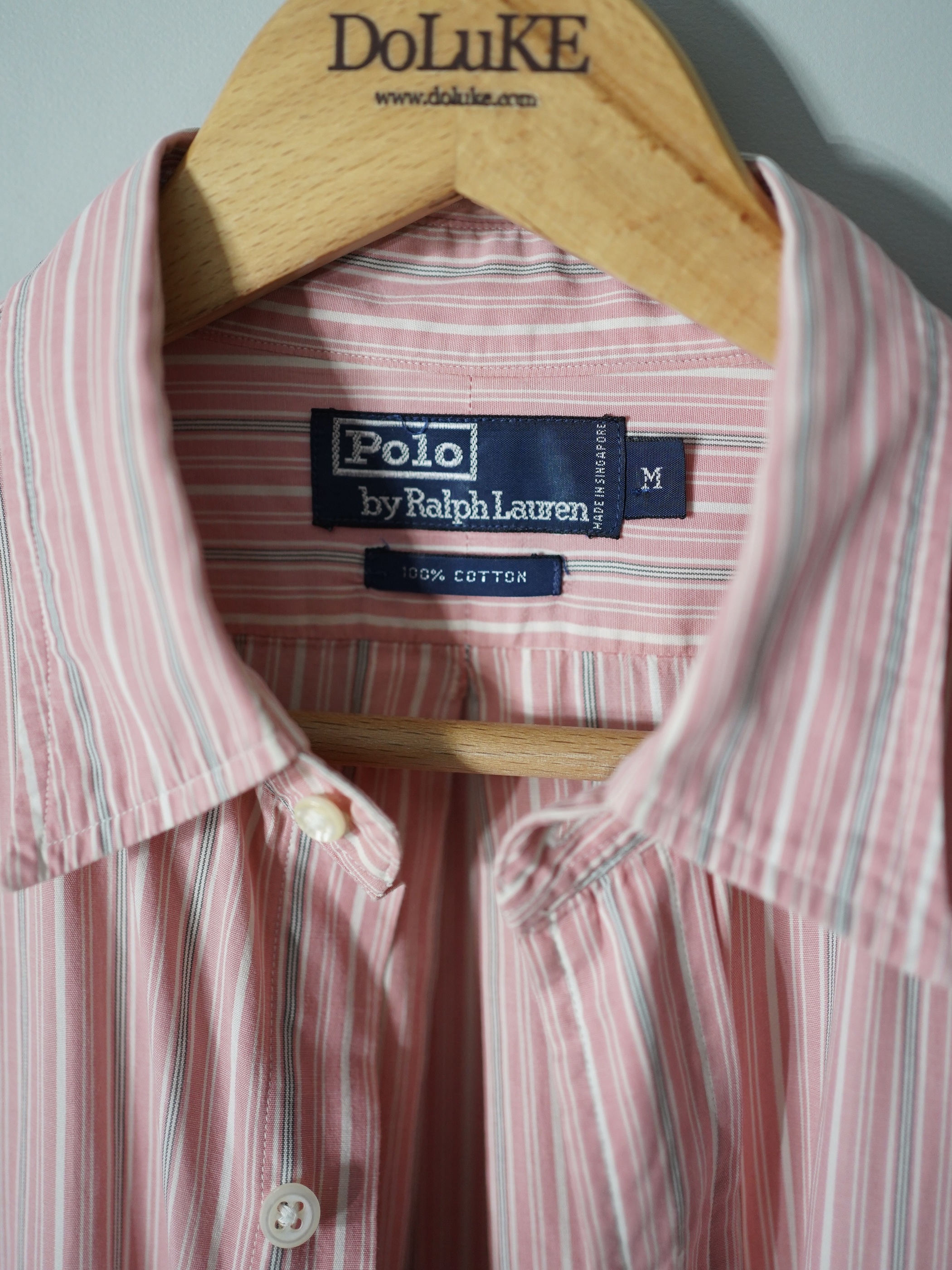 1990's Polo by Ralph Lauren stripe shirts / Made in Singapore