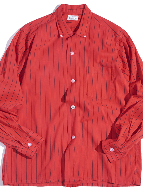 1960s "SPORTOP" stripe B.D. shirt -RED-