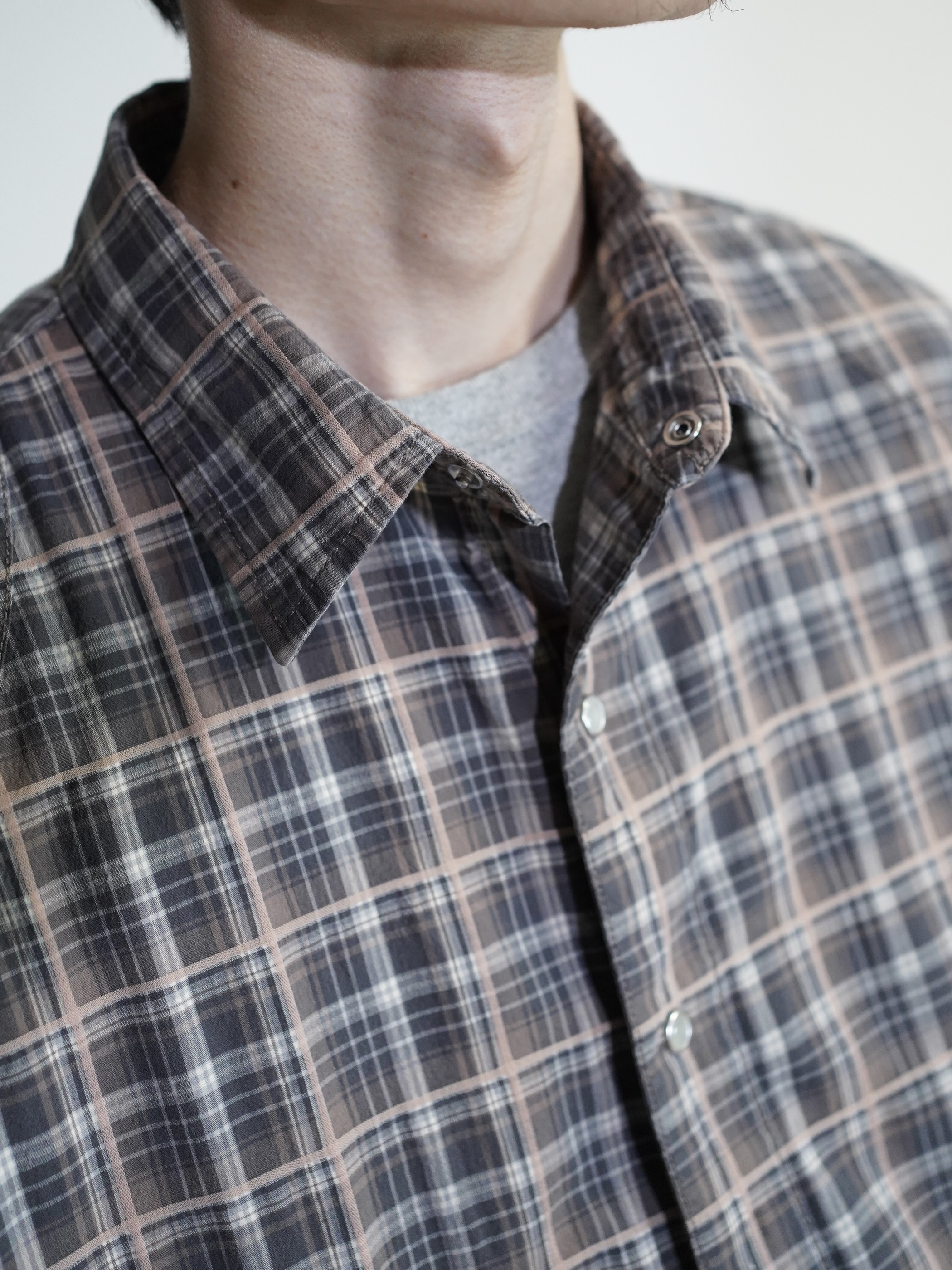 1990's Calvin Klein Cotton Elastane L/S check shirt
