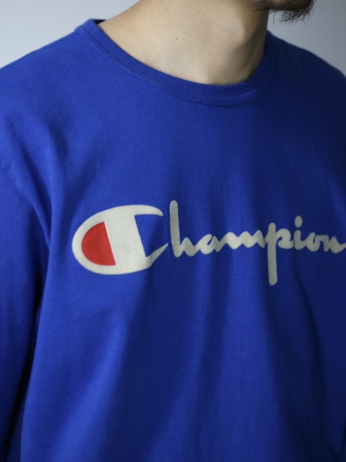 90's ~ Champion  Flock & Rubber print T-shirts