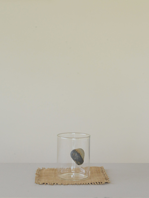 floating stone / 石付きグラス SS3