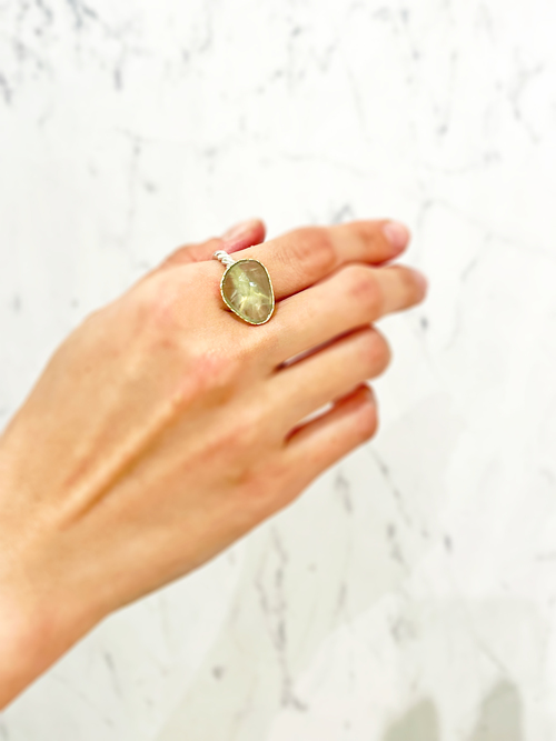 LiniE Official Site | AIR RING_FLOWER RURILATED QUARTZ