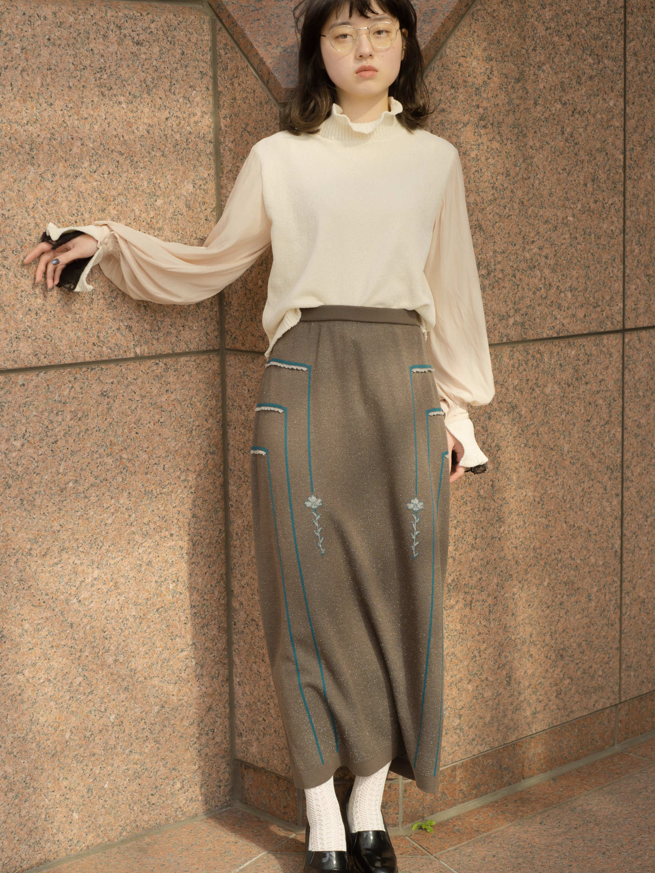 YUKI SHIMANE | 【SOLD OUT】Primitive knit top - Yellow