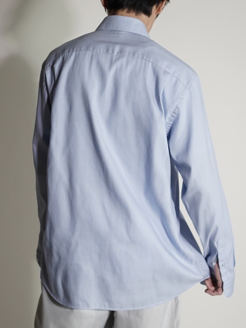 St Croix Woven pattern cotton L/S shirt / Made in Italy