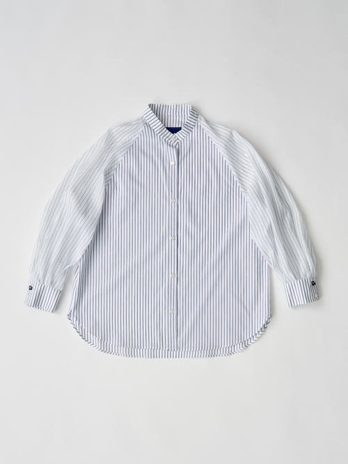 【受注商品】sheer striped blouse・WHITE