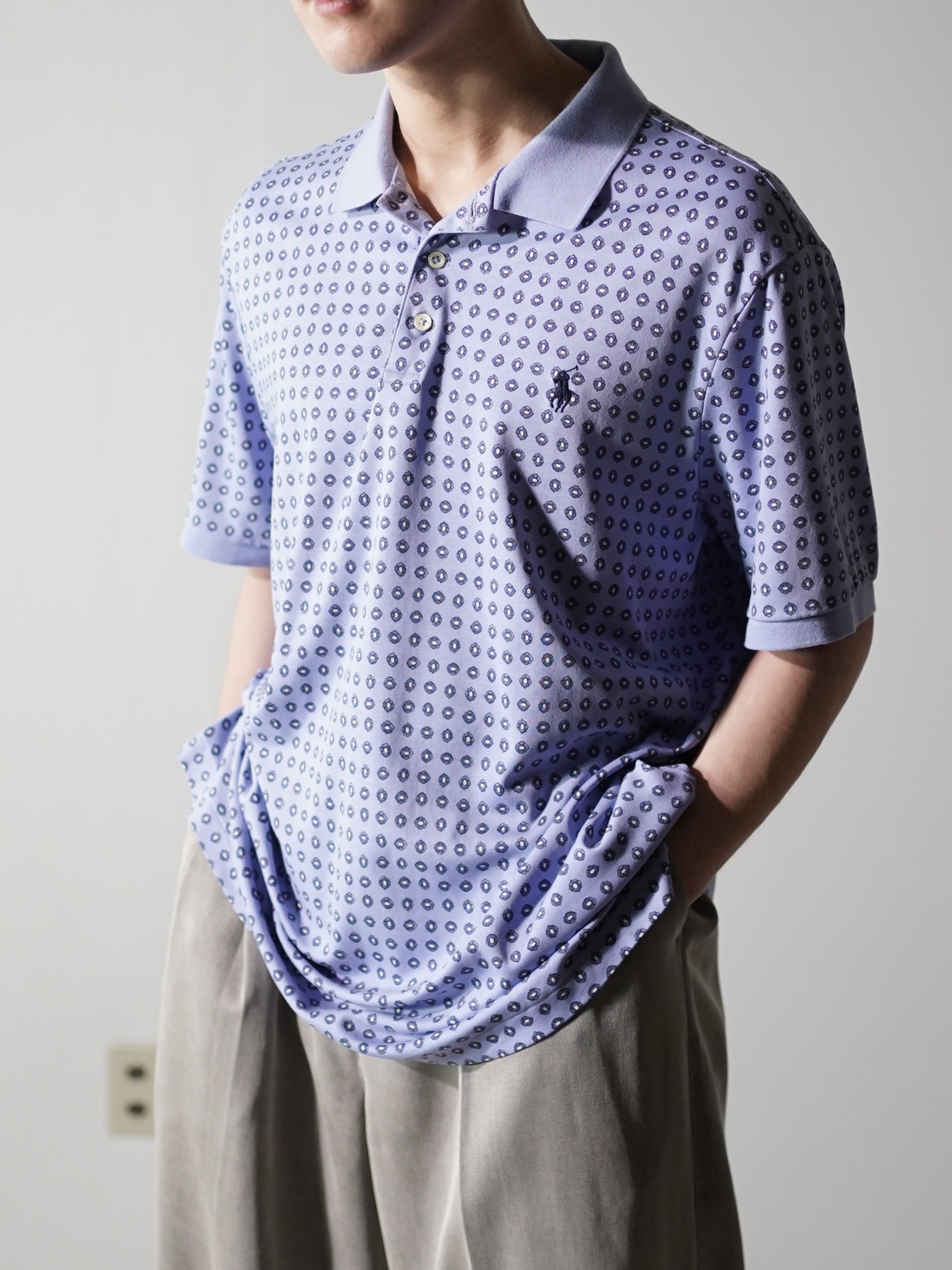 POLO RALPH LAUREN Smooth cotton flower pattern Logo polo shirts