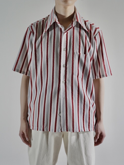 1970's TOWNCRAFT TAPERED PENN-PREST Stripe S/S shirt
