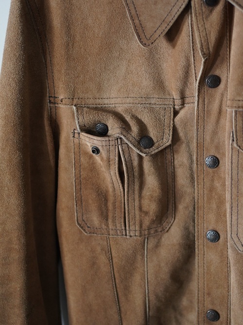 Vintage Hand made suède leather tracker jacket