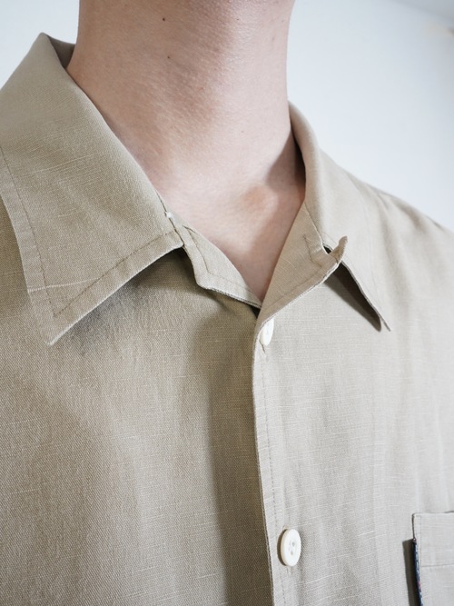 DKNY JEANS Linen×Cotton Loop-collar Shirts