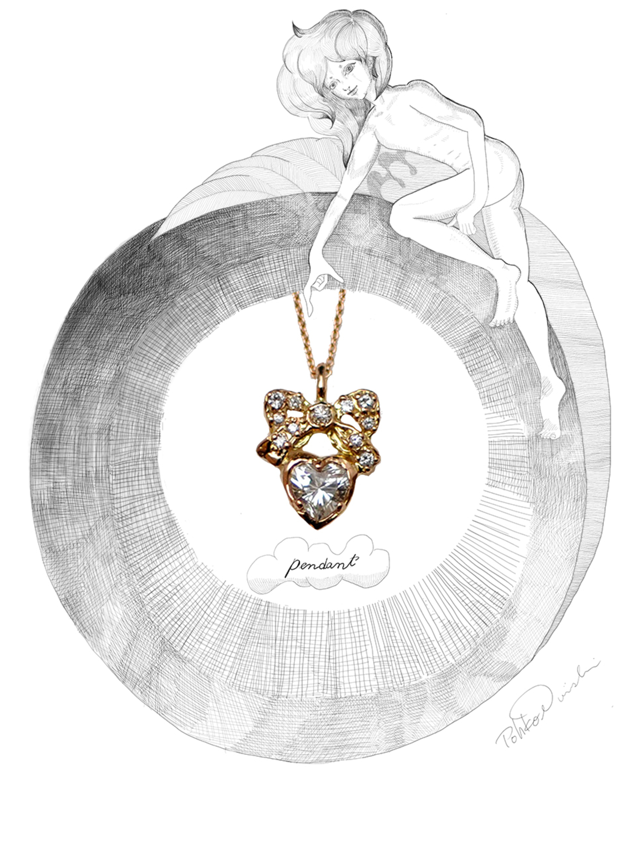 ハートペンダント　Heart pendant