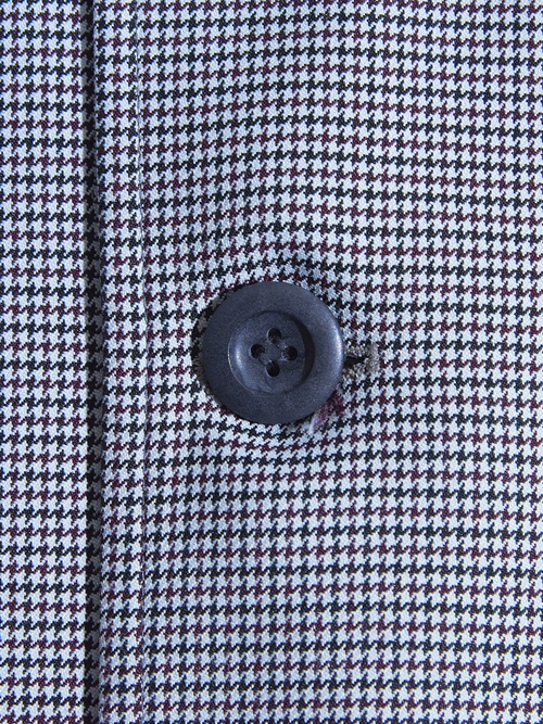 1970s "LONDON FOG" hound tooth check coat -GREY-