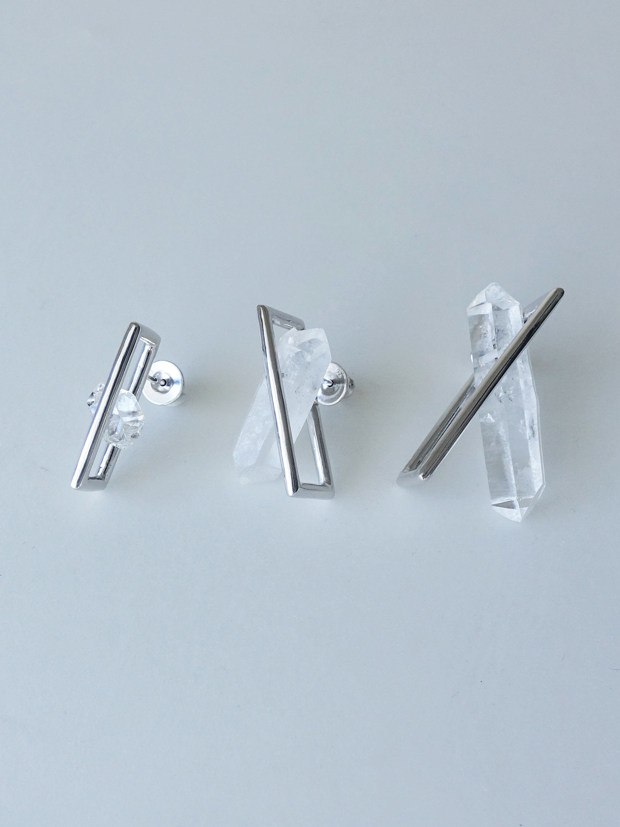 〈INSIDE〉quartz earring 2 L