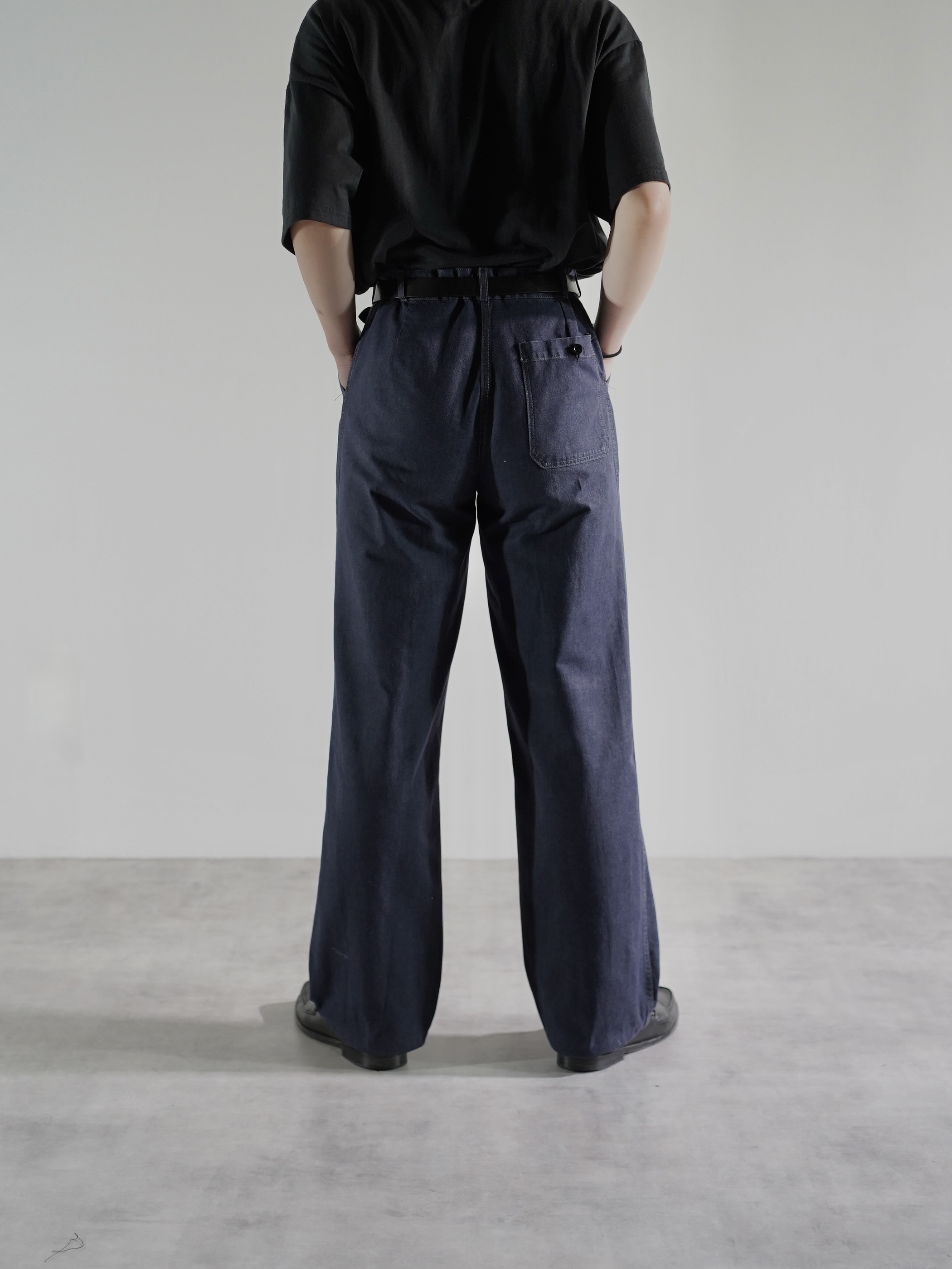1980's- Euro Vintage tuck Twill Work pants / Garment Dye