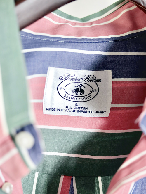 Brooks Brothers Sports shits Mulch stripe B.D.shirts / Made in USA