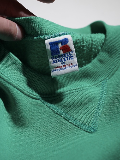 1990's RUSSELL ATHLETIC Plain sweat shirts/Made in USA