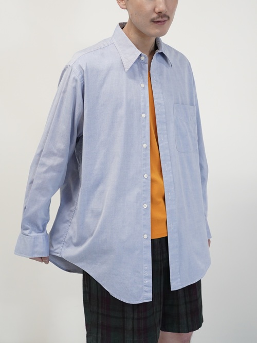 1990's BRITCHES Pinpoint Oxford cotton L/S shirt / Made in Hong Kong