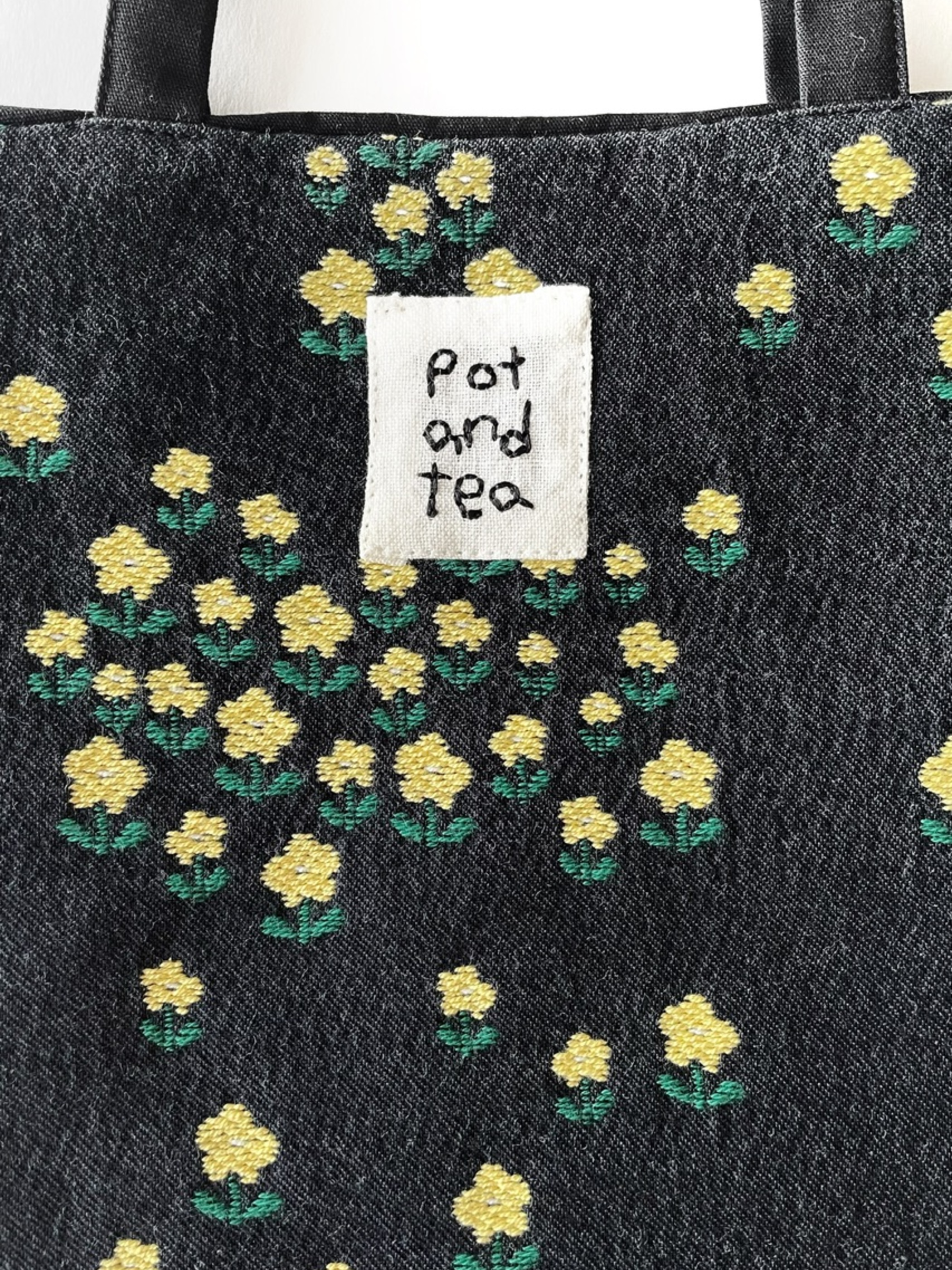pot and tea 野原の小花のミニバッグ トートバッグ ポットアンドティー