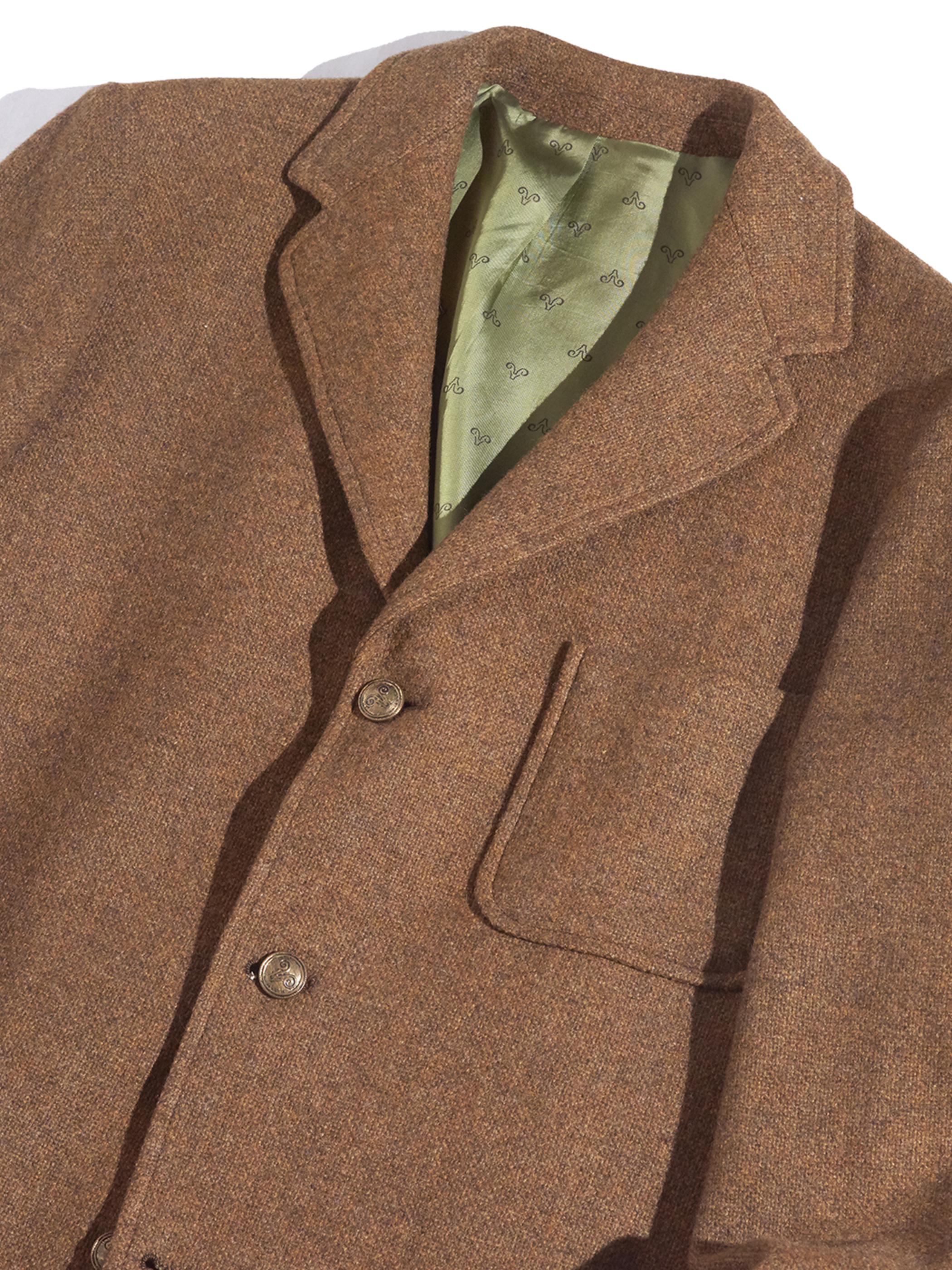 1970s "PENDLETON" wool tailored jacket -BROWN-