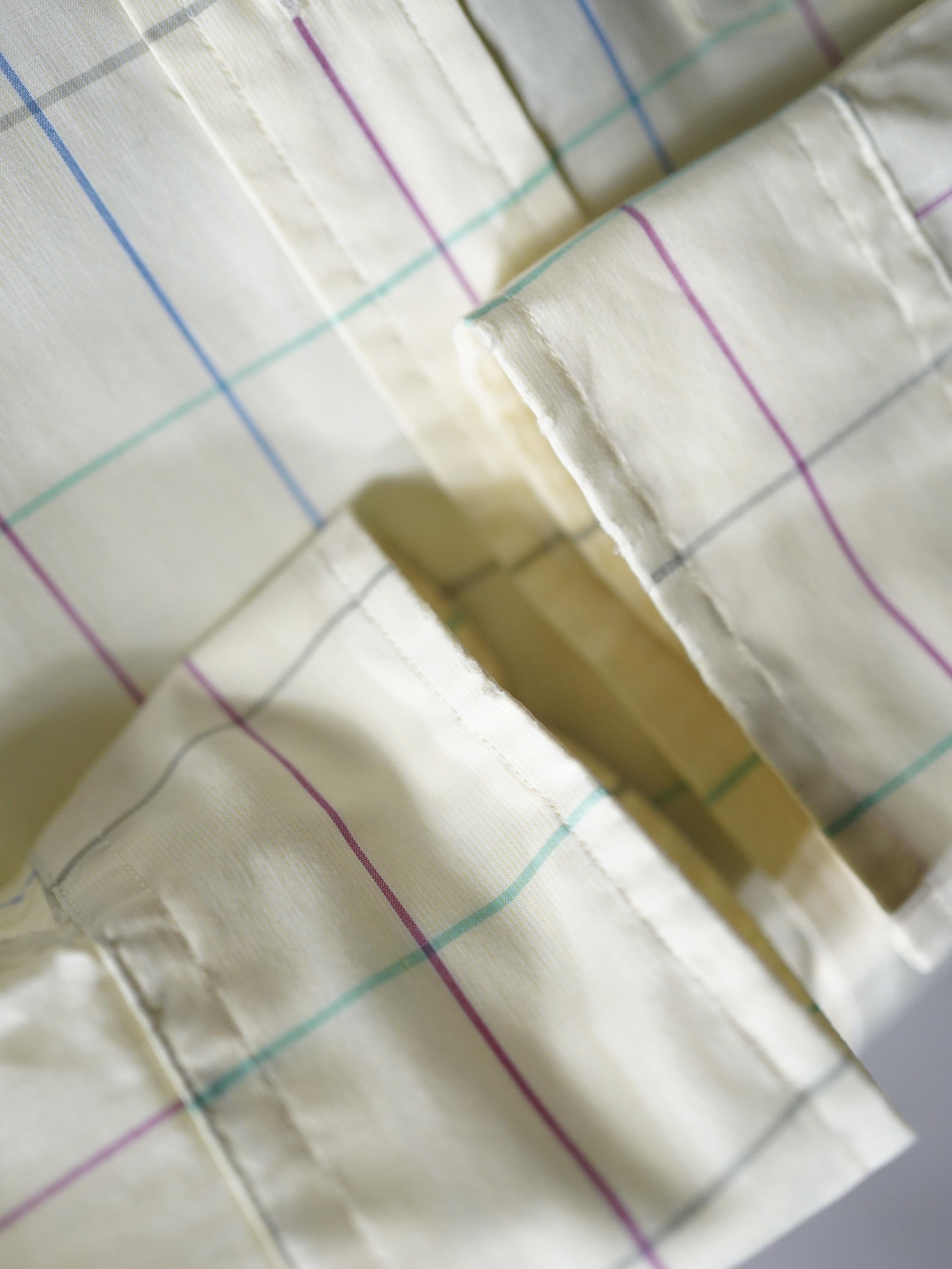 1990's LANDS' END B.D. Cotton dress shirt / Made in Hong Kong