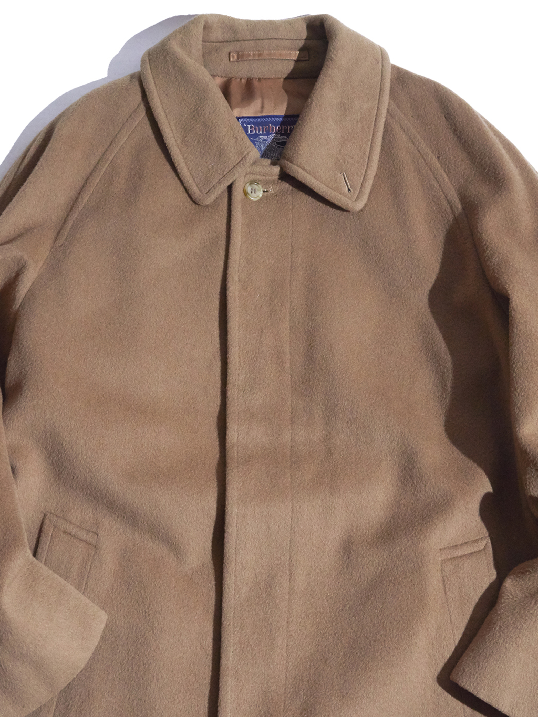 1980s "Burberrys" wool raglan coat -BROWN-