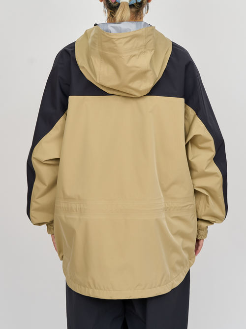 【受注商品】two-tone mountain parka・BEIGE×BLACK