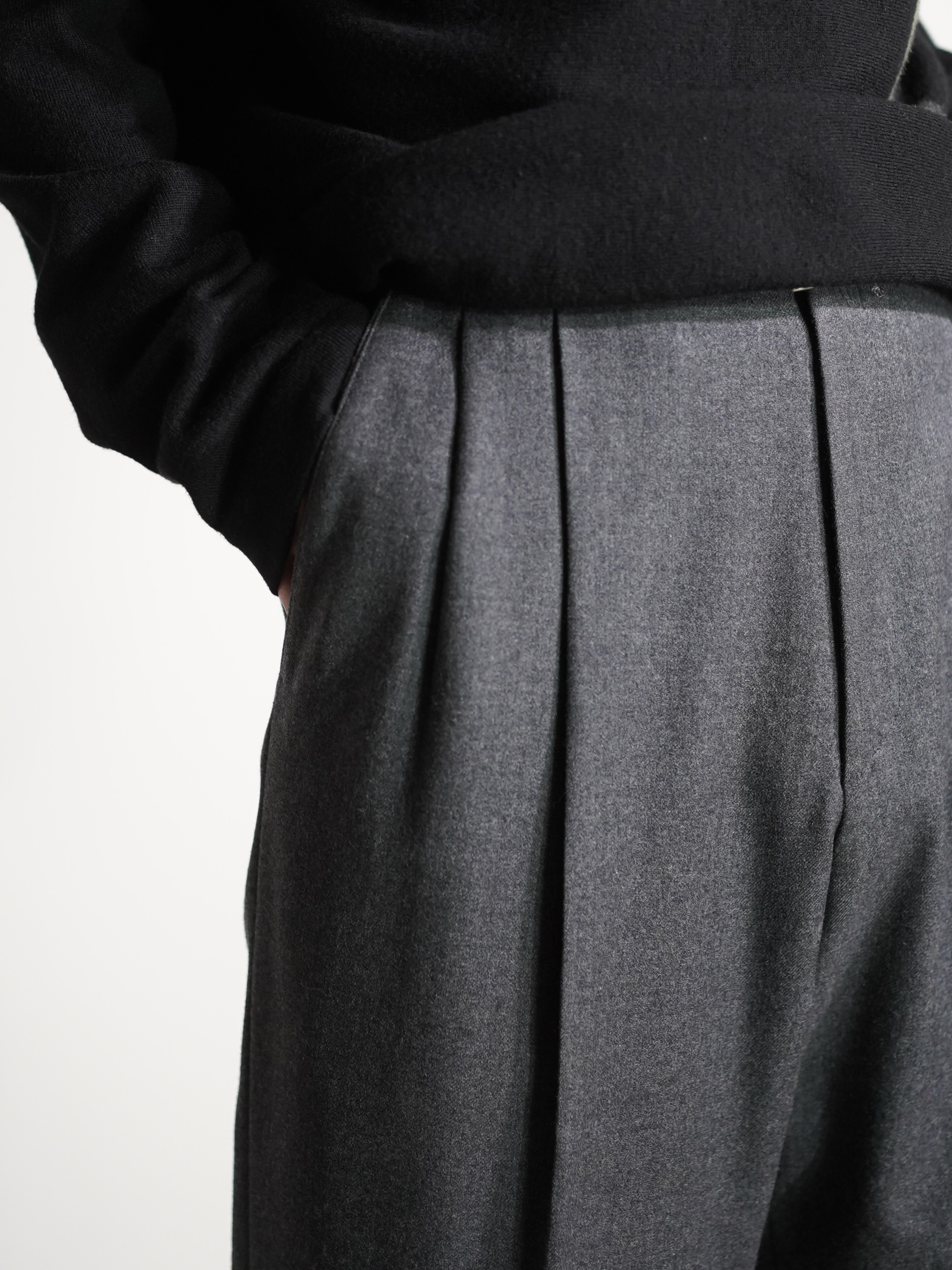 1980's METROPOLITAN VIEW for Litanus Pure virgin wool 2tuck dress trousers/Made in Italy