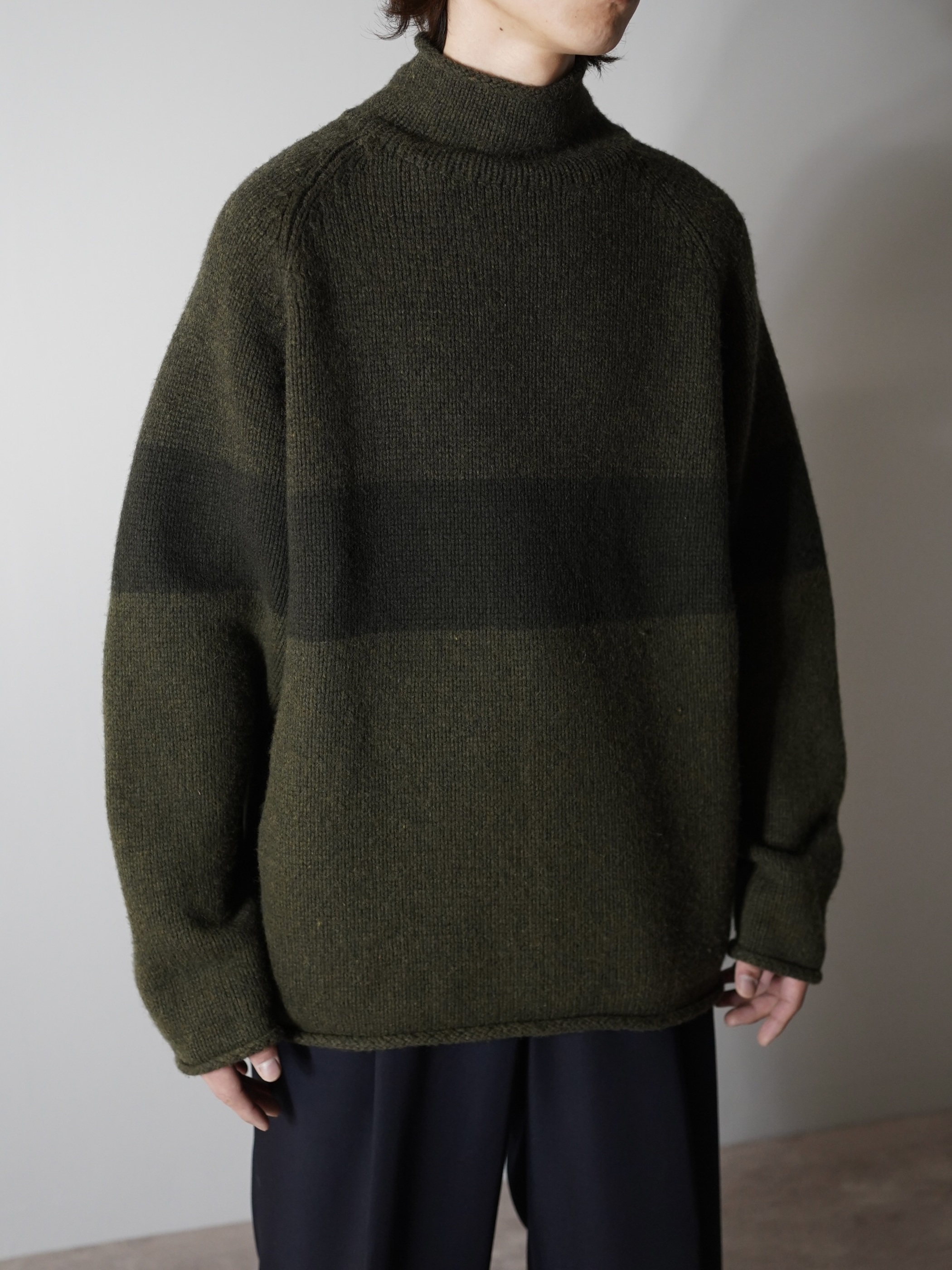 1990's NORTHERN APPAREL Line design Roll-neck Lambswool knit sweater