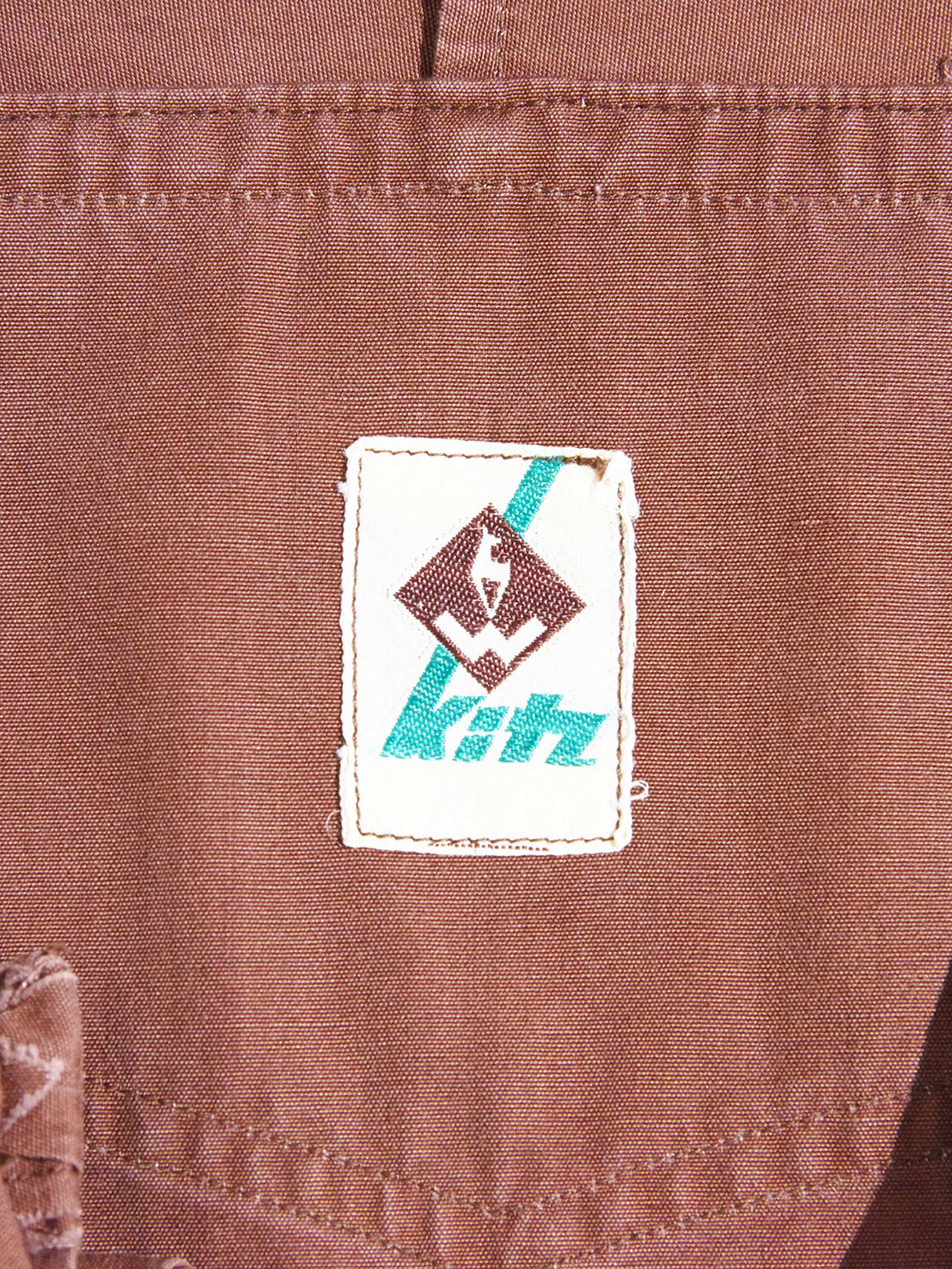 1960s "KITZ" cotton zip up ski parka -BROWN-