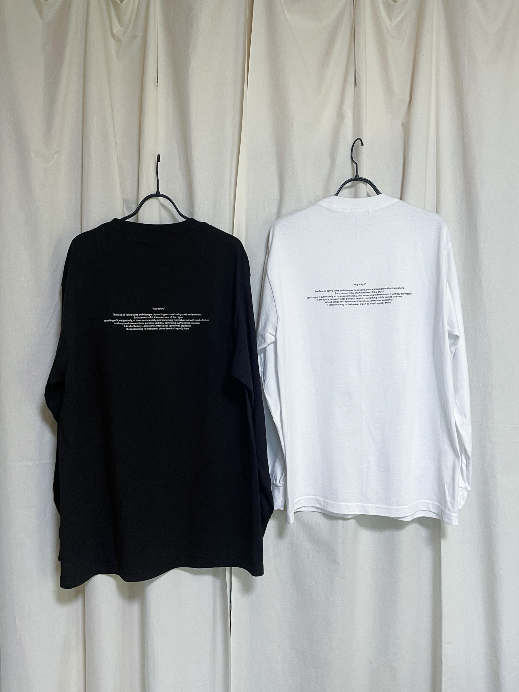 "hazy tokyo" concept photo L/S T-shirt