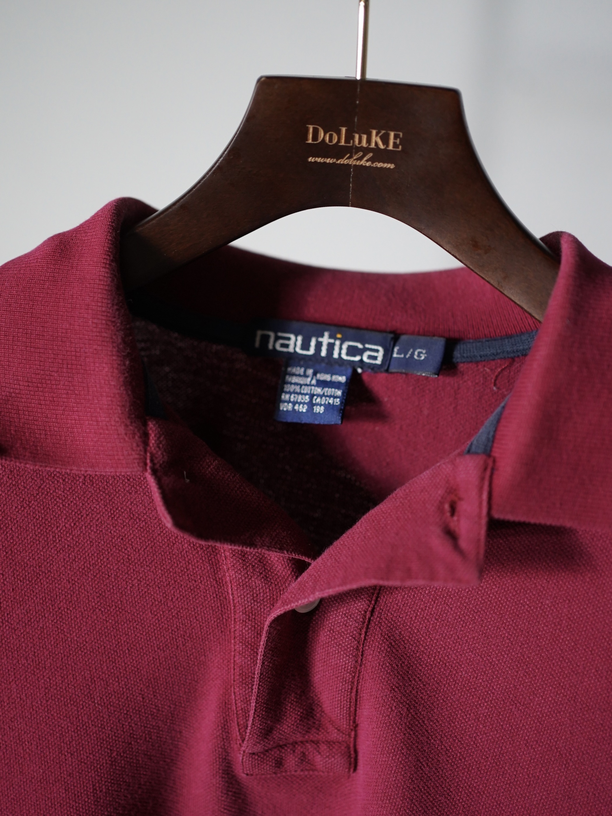 1990's nautica 1point polo shirt / Made in Hong Kong