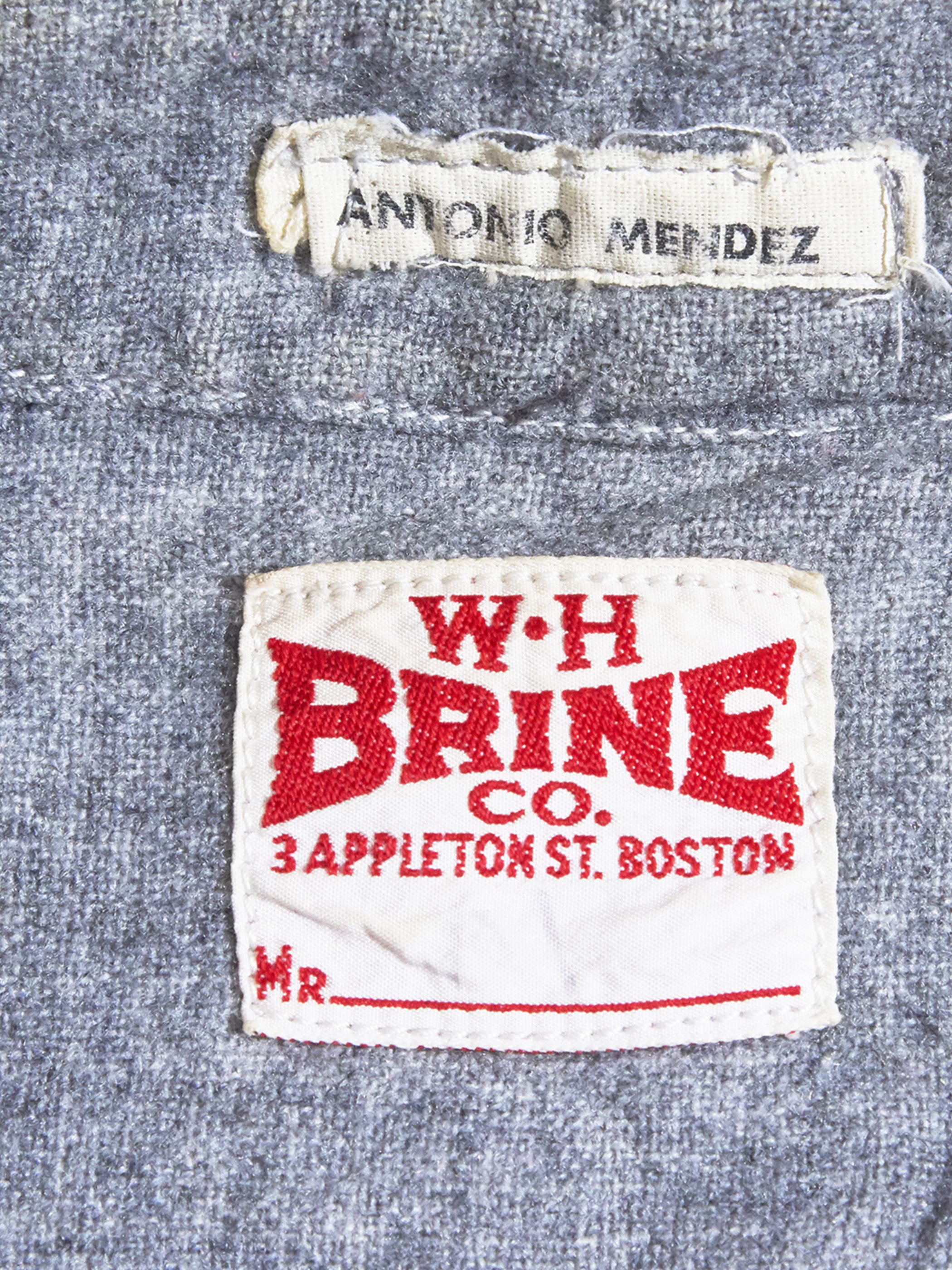 1940s "W.H BRINE Co." wool pullover shirt -GREY-